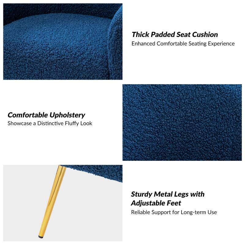 Rovigo Modern Upholstered Living Room Accent Barrel Chair with Metal Legs by HULALA HOME