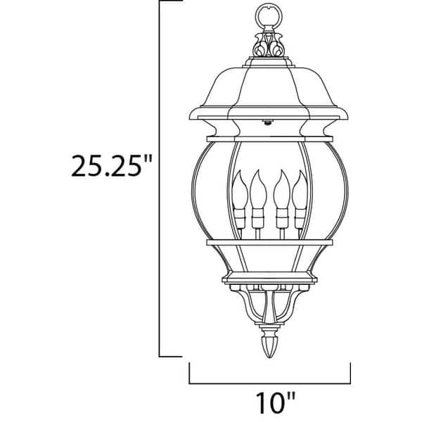 Maxim Crown Hill 26" Tall 4 Light Outdoor Lantern Pendant