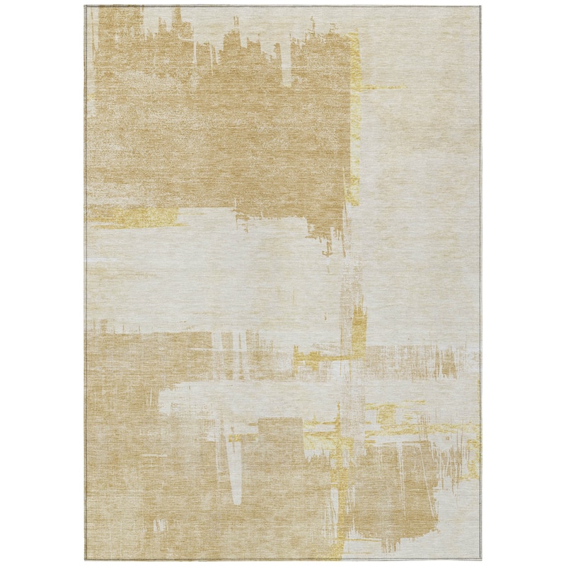 Machine Washable Indoor/ Outdoor Chantille Abstract Modern Rug