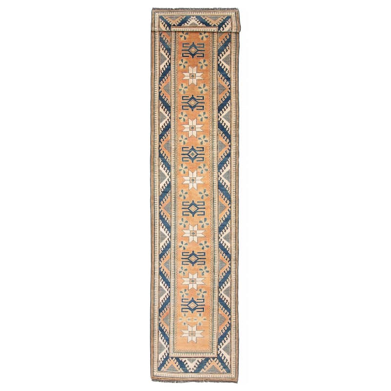 ECARPETGALLERY Hand-knotted Finest Ghazni Copper Wool Rug - 2'8 x 13'2 - Copper - 2'8 x 13'2