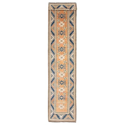 ECARPETGALLERY Hand-knotted Finest Ghazni Copper Wool Rug - 2'8 x 13'2