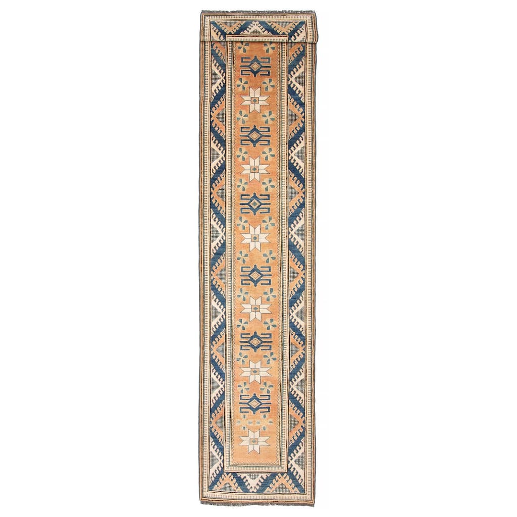 ECARPETGALLERY Hand-knotted Finest Ghazni Copper Wool Rug - 2'8 x 13'2