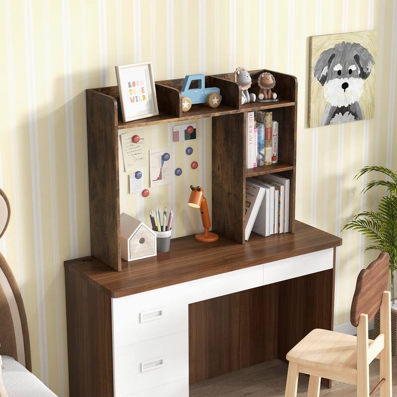 Costway Desk Bookshelf Desktop Storage Organizer Display Shelf Rack