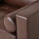 preview thumbnail 36 of 37, Malinta Contemporary Faux Leather Cushioned Club Chair by Christopher Knight Home