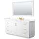 Option White / Giotto Quartz Top / Brushed Gold Hardware