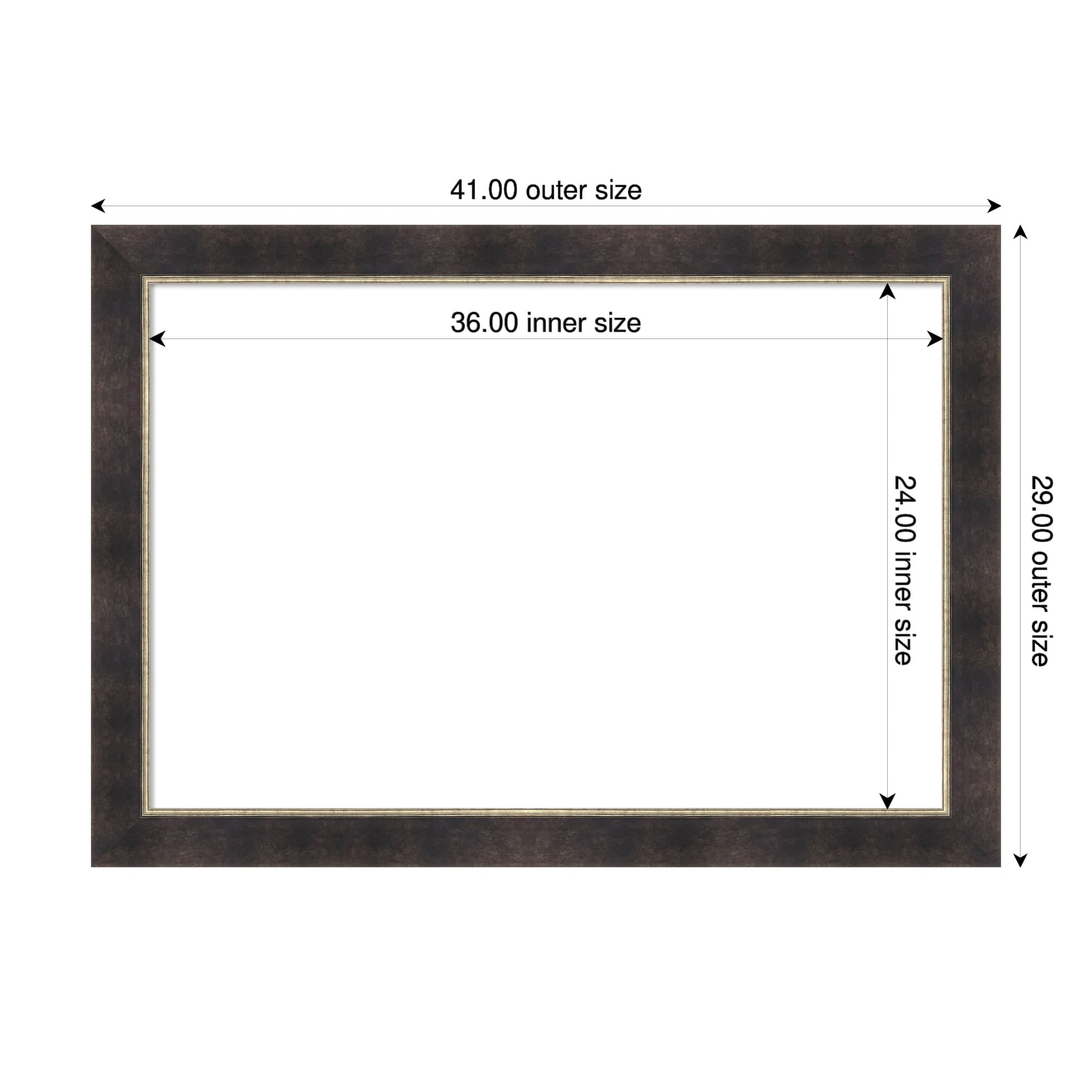 Odin Antique Bronze Framed Dry Erase Magnetic Board