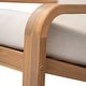 preview thumbnail 13 of 23, Christopher Knight Home - Outdoor Lounge Chair Acacia Wood with Beige Cushions