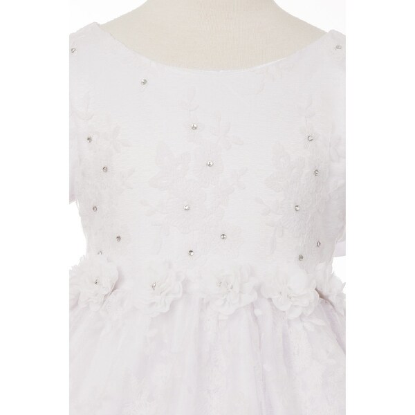 chantilly lace flower girl dress