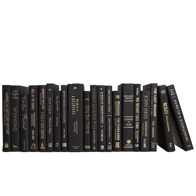 Books Black Decorative Accessories: Onyx & Gold Color By The Foot