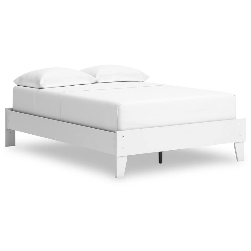 Signature Design by Ashley Hallityn White Panel Platform Bed
