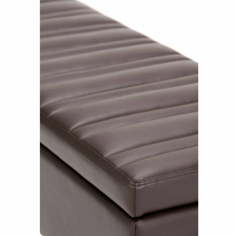 WYNDENHALL Garret 48 inch Wide Contemporary Rectangle Storage Ottoman