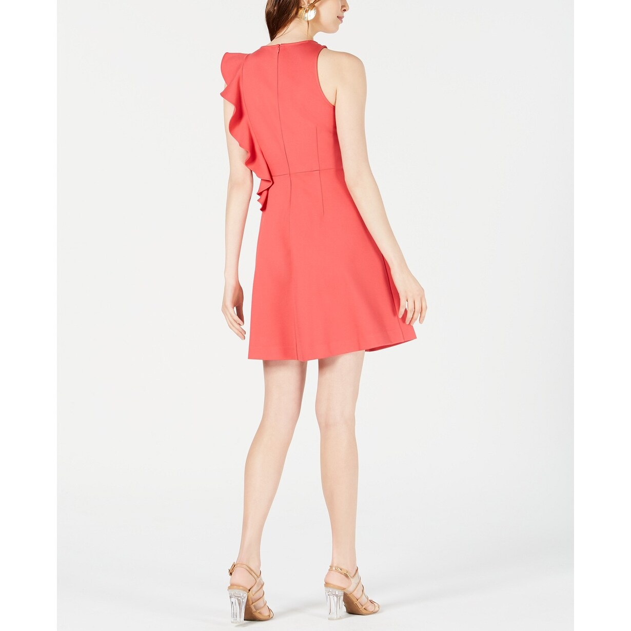 asymmetrical fit and flare dress