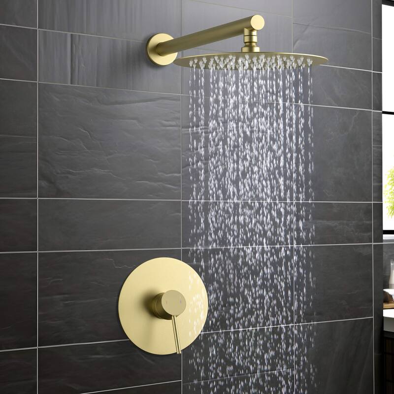 Circular Pressure Balanced Single Function Shower System with Rough In Valve