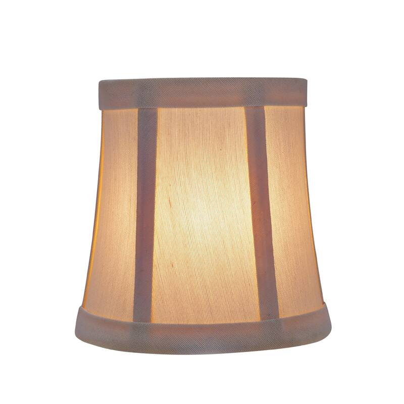 Aspen Creative Bell Chandelier Clip-On Lamp Shade (6 Pack), Beige, (4" x 5" x 5")
