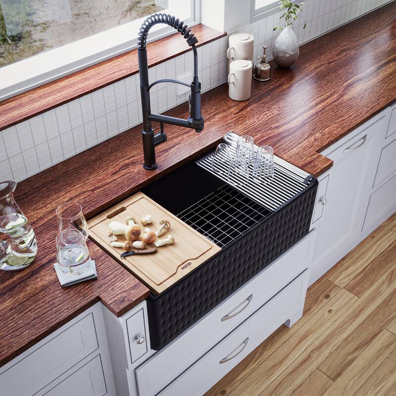 Karran USA FCWSD33SB-PK1 Karran FCWSDM33SBMB 33" Single Bowl