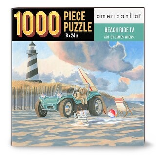 1000 Piece Jigsaw Puzzle, 18x24 Inches, Beach Ride IV, Artwork by James Wiens