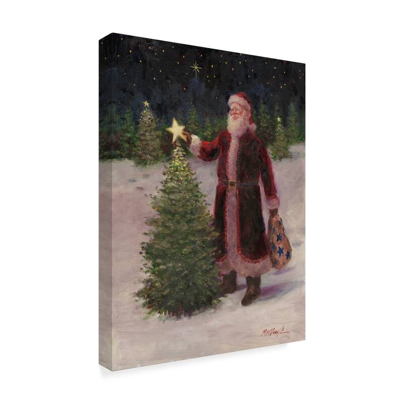 Mary Miller Veazie 'Santa With Stars' Canvas Art