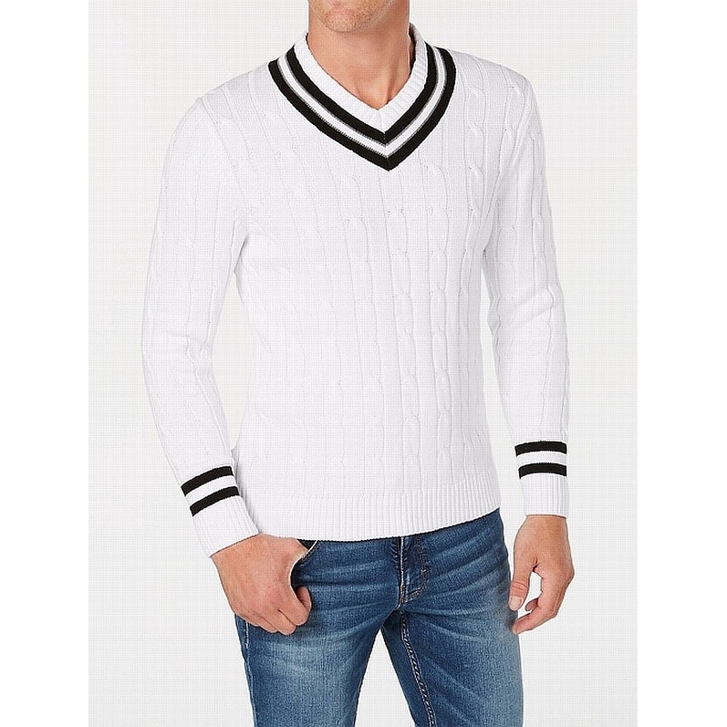 men's v neck varsity sweater