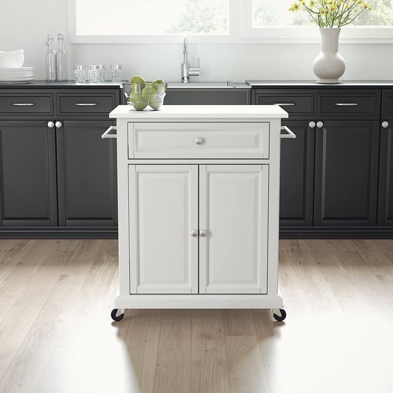 Kitchen Island Cart with Granite Top & Casters - Mobile Kitchen Storage Island - Modern Kitchen Island