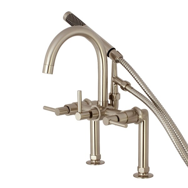 Kingston Brass AE810.DL Concord Deck Mounted Clawfoot Tub Filler with Built-In Diverter