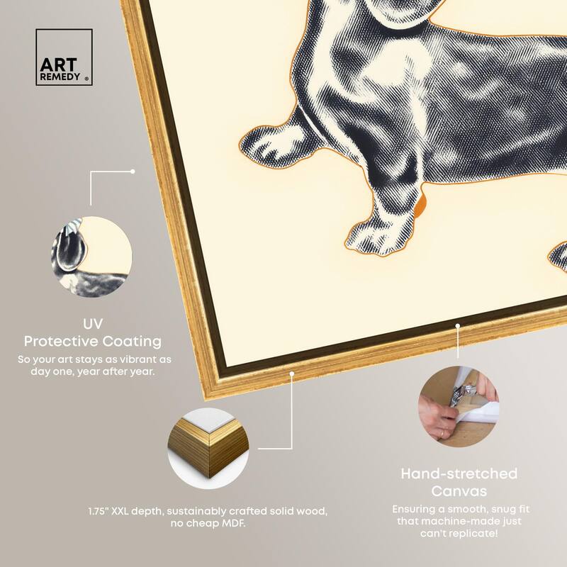 Martini Pup I Canvas by Art Remedy