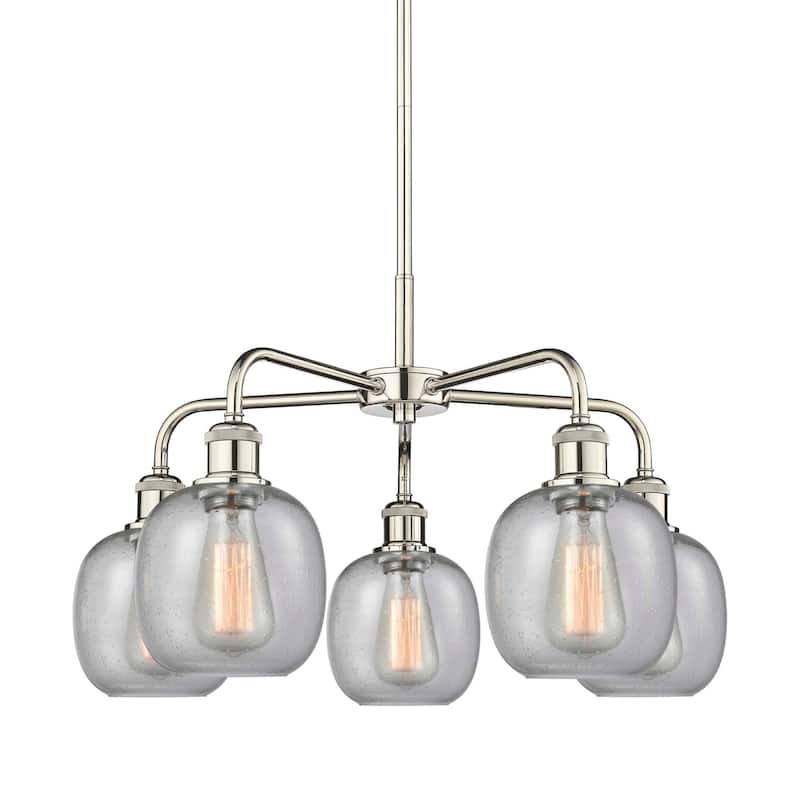 Innovations Lighting 516-5CR-15-24 Belfast Chandelier Belfast 5 Light - Polished Nickel / Seedy