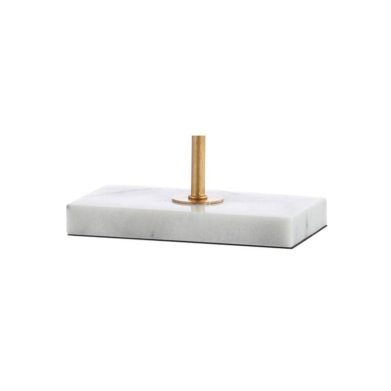 Gregory 26" Modern Circle Marble/Metal LED Table Lamp, Gold by JONATHAN Y