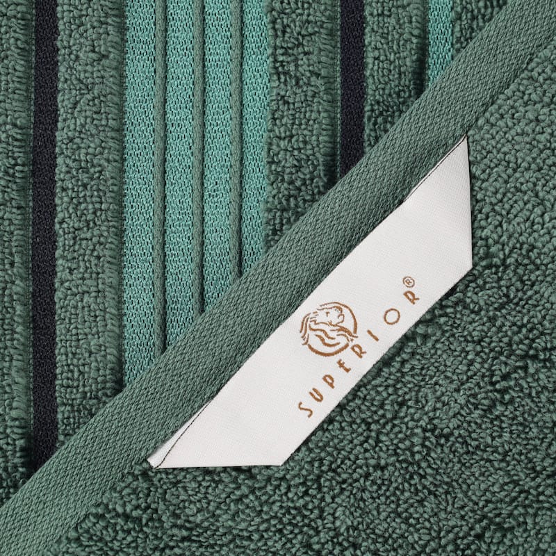 Superior Sadie Zero Twist Cotton Solid and Floral 6 Piece Towel Set