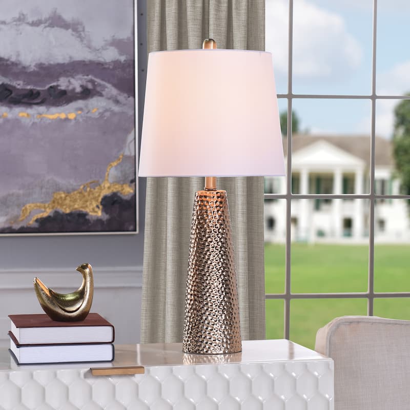 Christy Table Lamp - Golden Copper - Brussels White