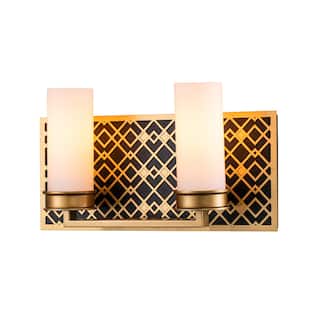 Ziggy 2 Lt Bath Bar in Laquered Gold - 13.5 x 4.5 x 7.5
