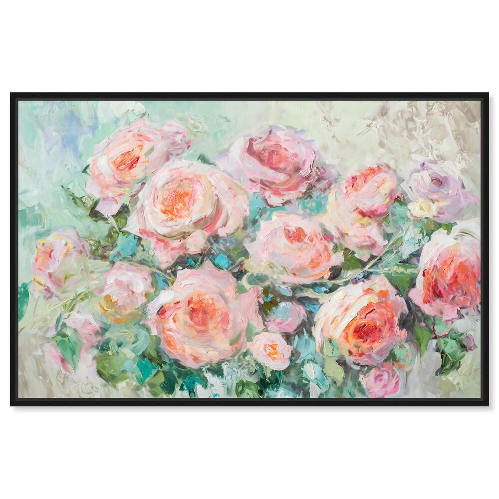 Cabbage Rose Charm Canvas by Art Remedy
