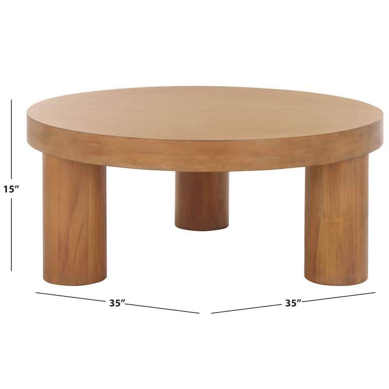 SAFAVIEH Couture Bary Round 3-Leg Coffee Table - 35"W x 35"D x 15"H