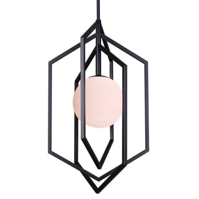 Canarm IPL748B01 Valen 14" Wide Pendant - Black