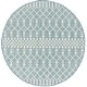 preview thumbnail 87 of 98, Nourison Positano Indoor/Outdoor Moroccan Area Rug 6' x Round - Aqua/Blue