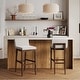 preview thumbnail 68 of 115, Gracie Modern Bar Stool, Boucle Upholstered Chair and Brushed Wooden Legs