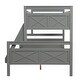 preview thumbnail 9 of 7, Gray Twin/Full Bunk Bed with Guardrail & Ladder