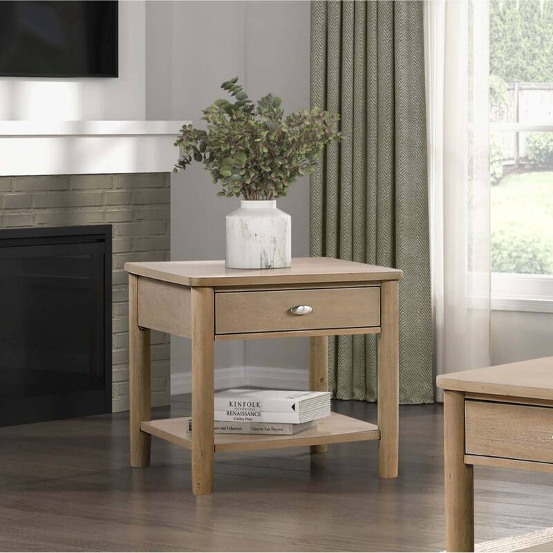Classic Natural Finish 1pc End Table