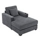 preview thumbnail 41 of 58, Modern Style Chaise Lounger Sofa Couch ,with Pillows, Charge Station & Cup Holders