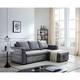 Morden Fort Velvet Reversible Sleeper Sectional Sofa L-Shape with big Storage