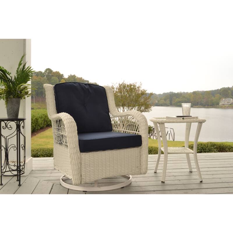 Rio Vista Outdoor Wicker Swivel Glider Chair Set (2-Piece)