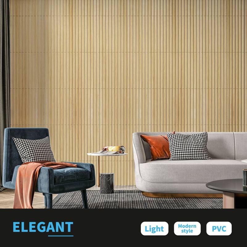 Art3d 3D Decorative Wall Panels,PVC Fluted Textured Panels,32sq.ft