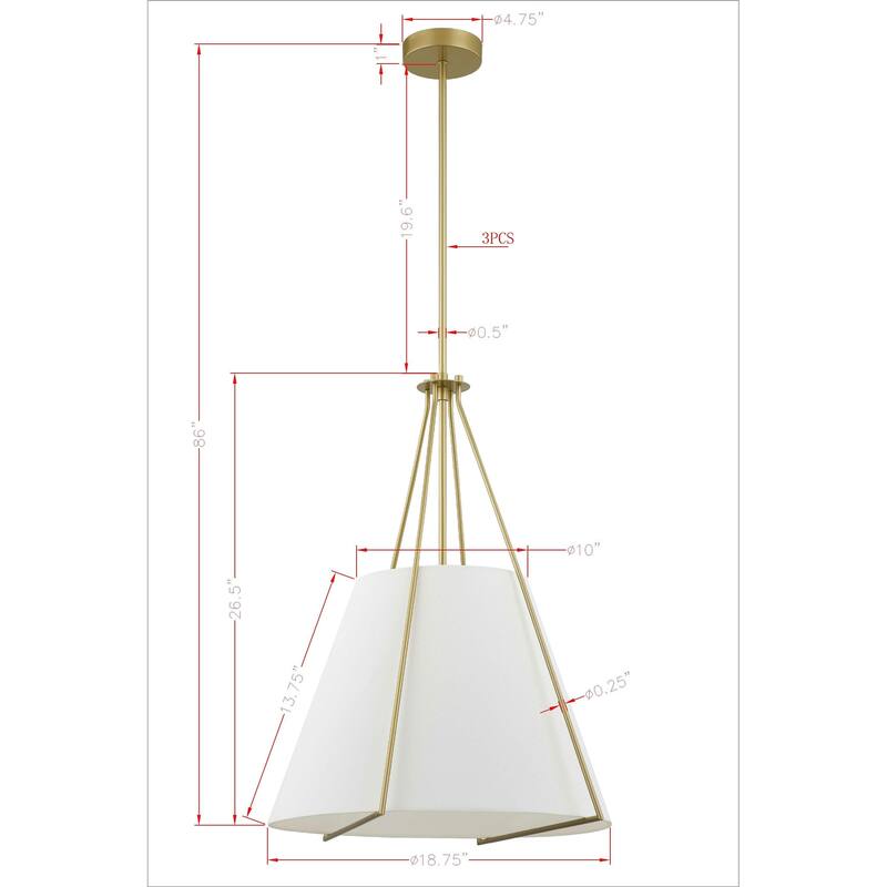 Adaline Pendant Light, Gold