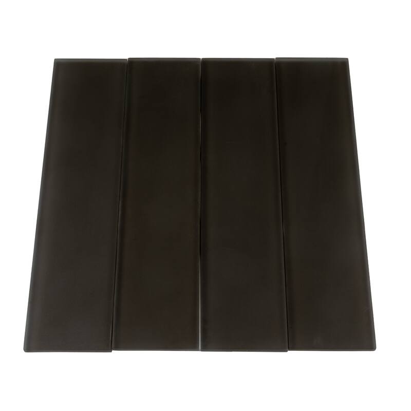 Apollo tile 3" x 12" Colorway Matte Ash Gray Glass Tile (5 sq ft/case) - 20 Pack