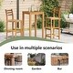 preview thumbnail 7 of 5, vidaXL Wooden Bar Stools with Backrest & Footrest Set of 2, Brown - 16.5" x 14.2" x 43.3"
