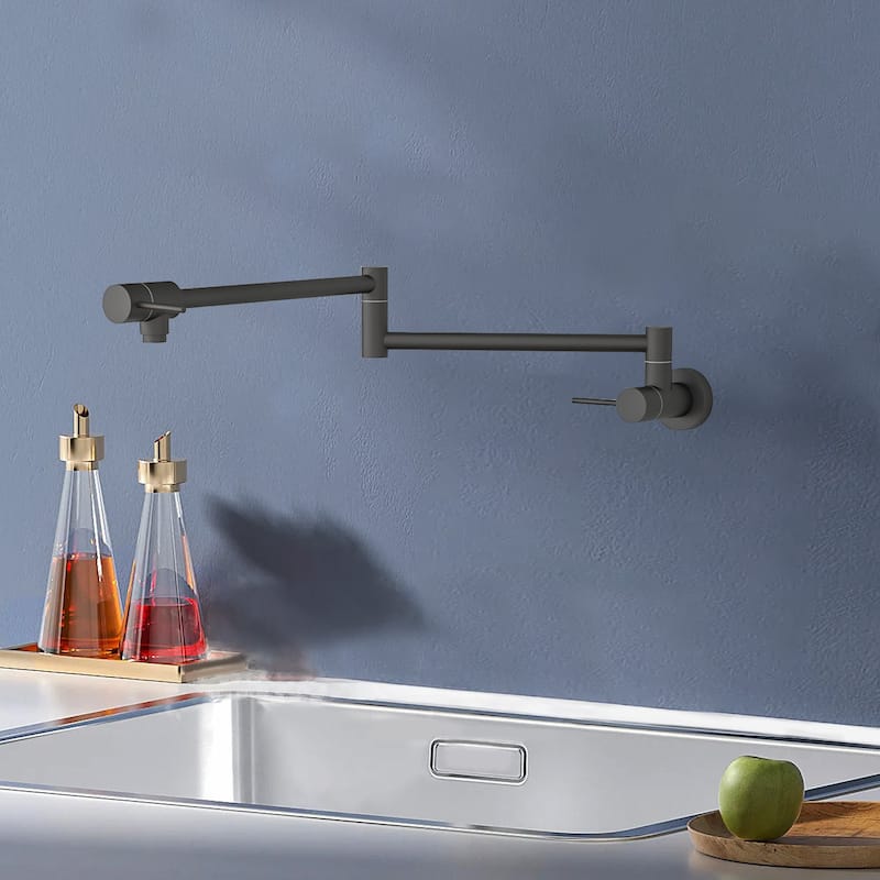 Topcraft Pot Filler Wall Mount Folding Kitchen Faucet