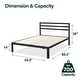 preview thumbnail 6 of 8, Priage by ZINUS Black Metal Platform Bed Frame w/ Headboard