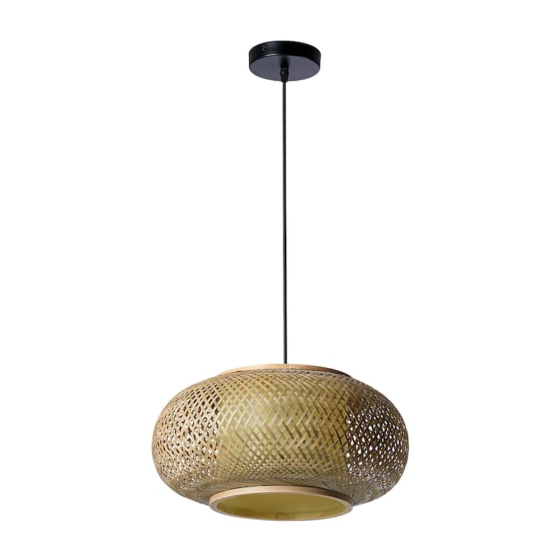 Asian Fusion Hot Pot Bamboo Braid/Woven Lighting/Rattan Natural/Wicker Handmade/Cane ceiling Light