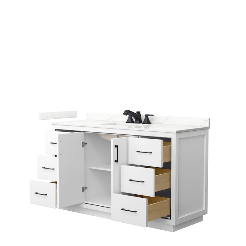 Icon 60-inch Single Vanity, Quartz Top
