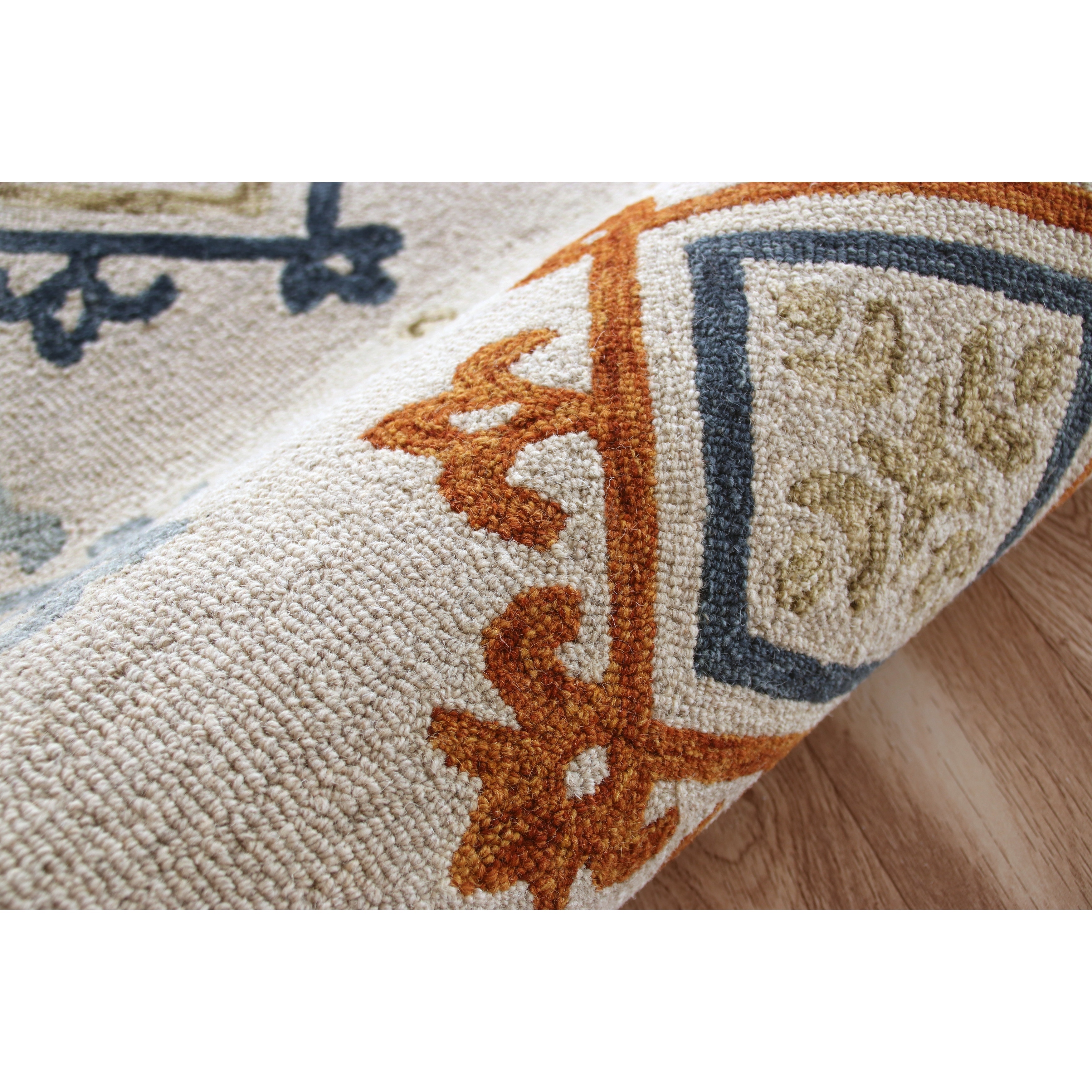Mosaic Masterpiece Area Rug with Floral Border