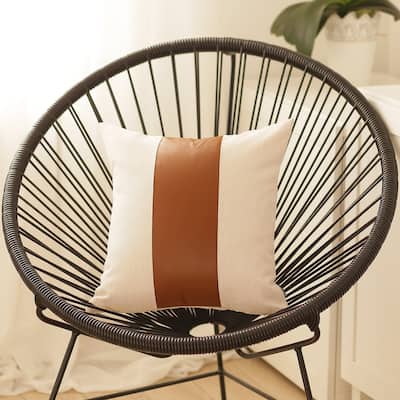 Carson Carrington Hoga Faux Leather Pillow Cover